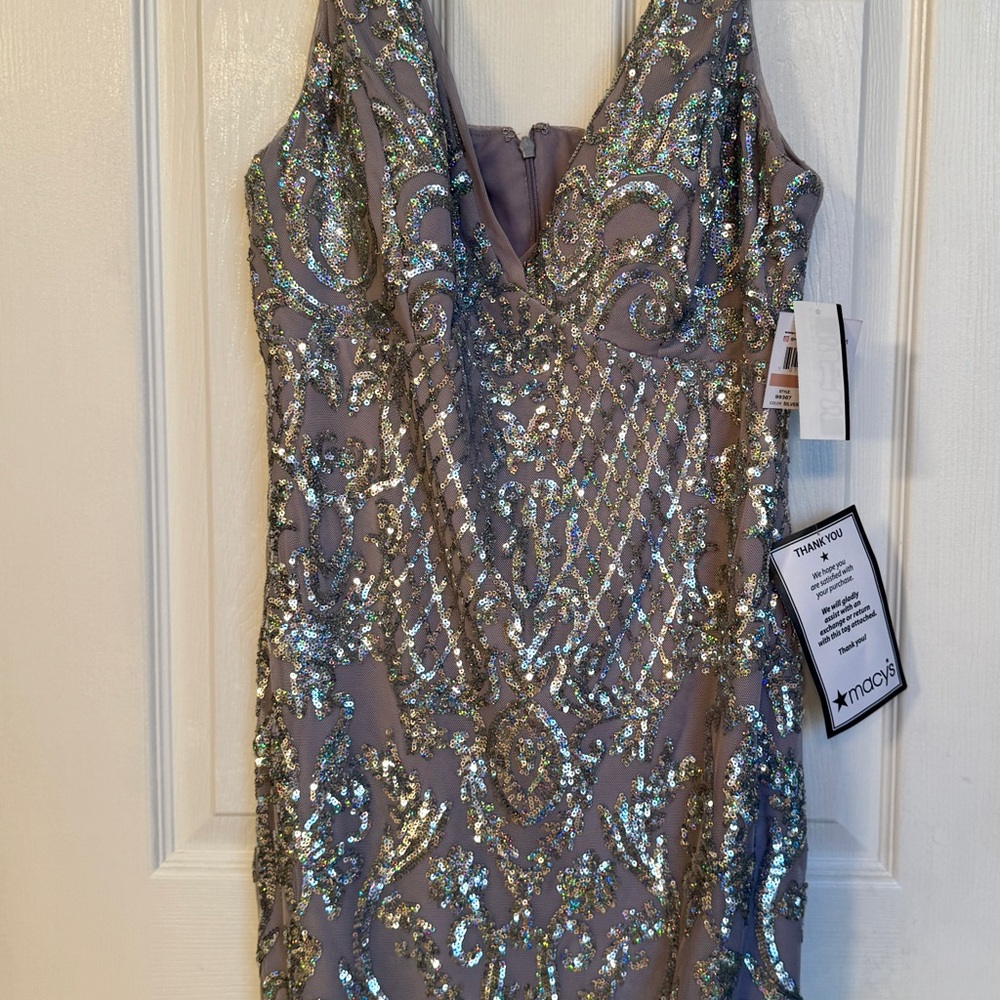 Sequin Embellished Evening Dress